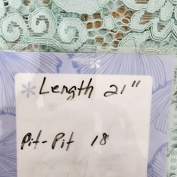 Nanette Lepore Mint Green Lace Top Size Small - Picture 11 of 11